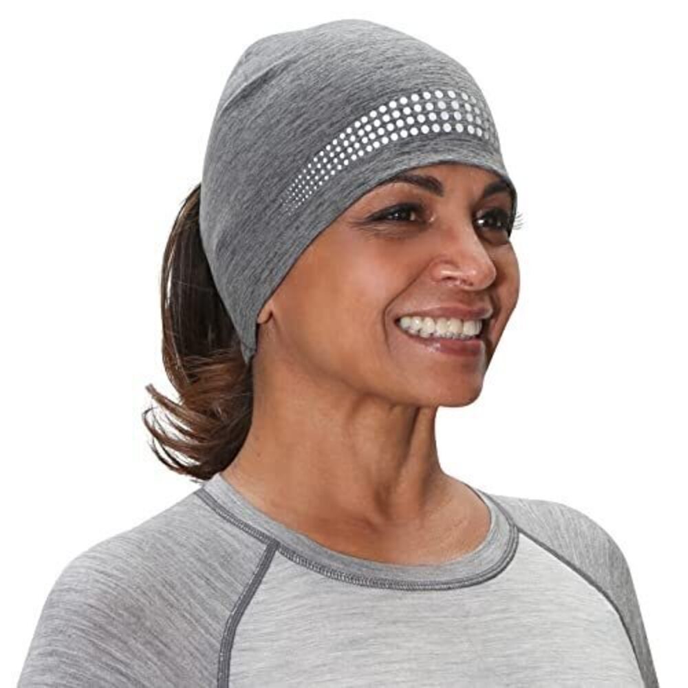 3223 Ponytail Hat - Adrenaline Series | ’s Running Beanie with Reflective